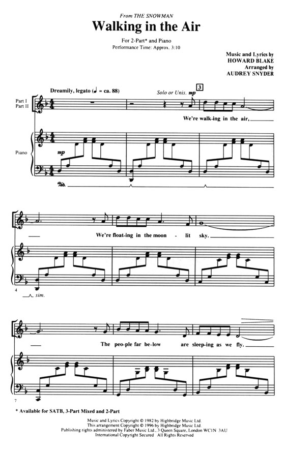 【Walking in the Air】2-Part 【Walking in the Air】2-Part