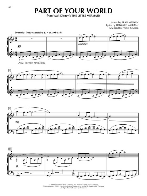 【More Disney Songs for Classical Piano】Piano Solo