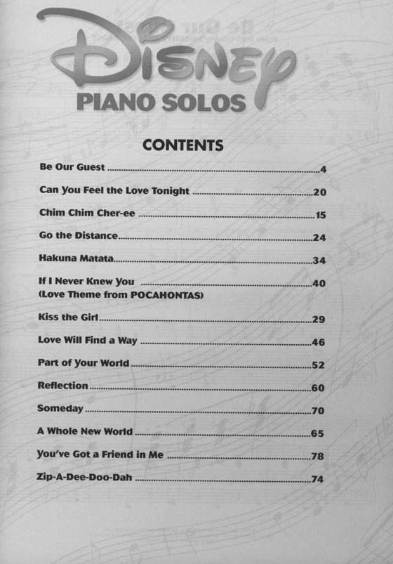 Disney Piano Solos