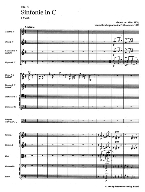 Schubert Sinfonie Nr. 8 in C／Symphony No.8 in C major , D944