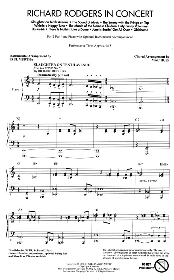 【Richard Rodgers in Concert】2-Part 【Richard Rodgers in Concert】2-Part