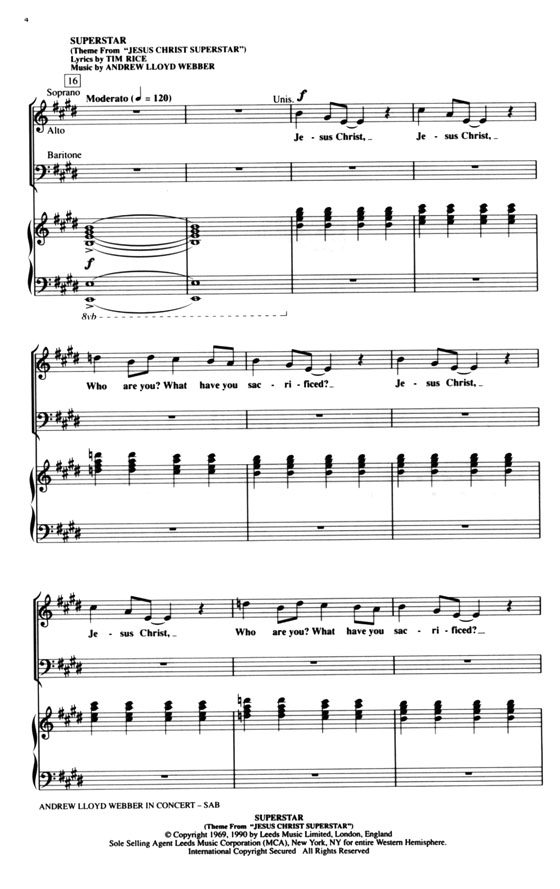 【Andrew Lloyd Webber in Concert】SAB 【Andrew Lloyd Webber in Concert】SAB