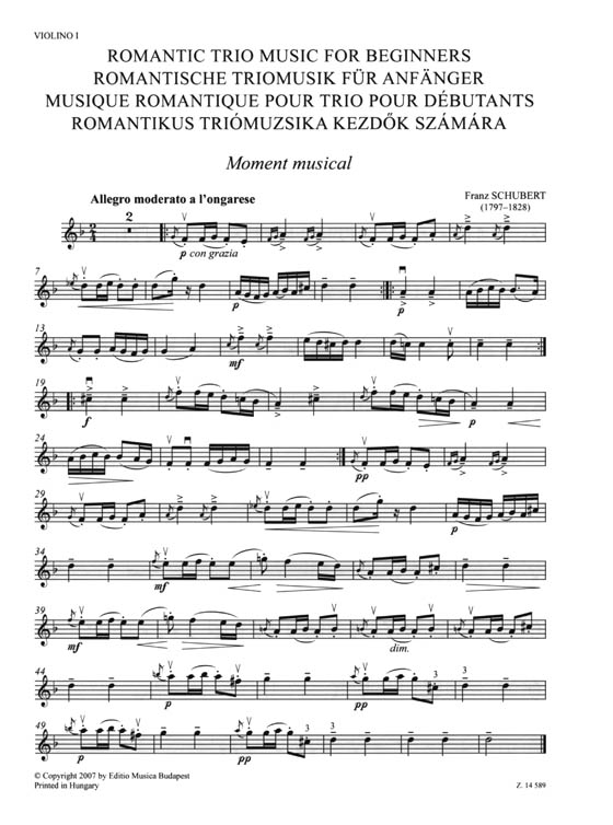 Romantic Trios Music for Beginners