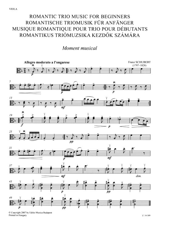 Romantic Trios Music for Beginners