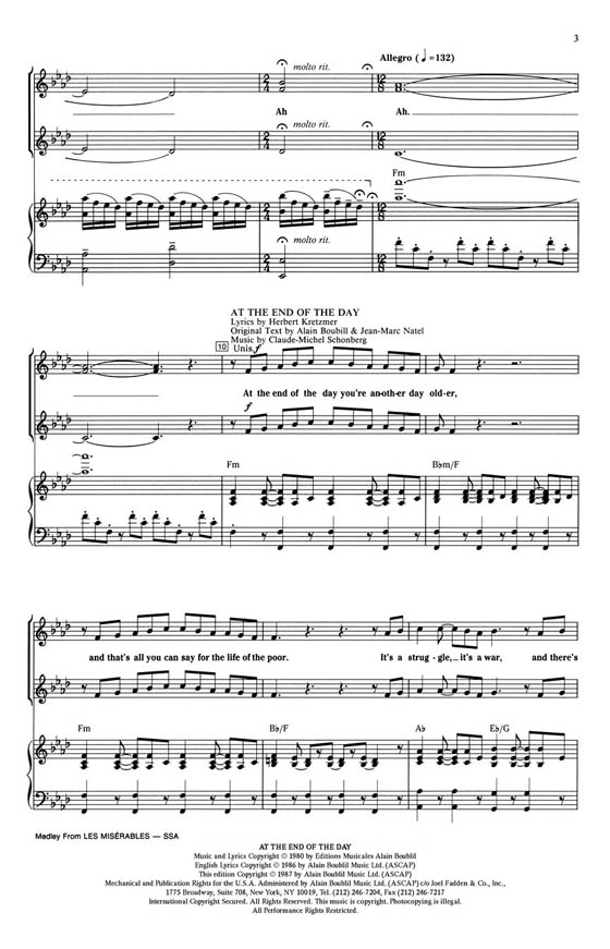 Medley From【Les Misérables】SSA Medley From【Les Misérables】SSA