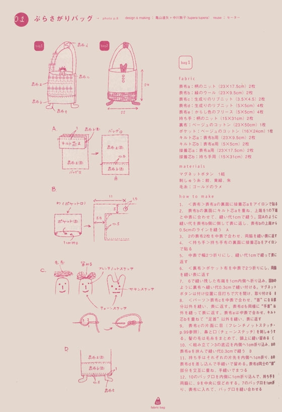 Fabric Bag 自分で作る、布合わせバッグ 3