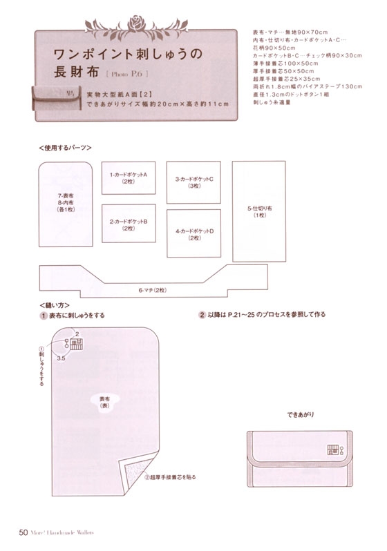 もっと!ハンドメイドのお財布 実物大型紙つき