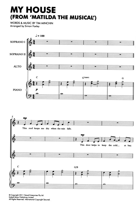 My House SSA/Piano My House SSA/Piano