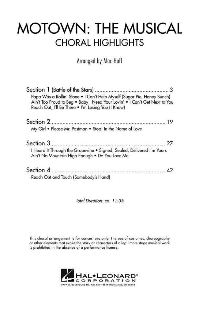Motown: The Musical 2-Part Motown: The Musical 2-Part