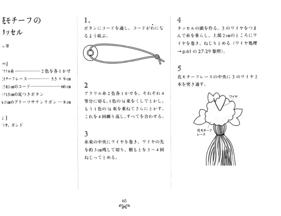 かわいい房飾り タッセル レッスン かわいい房飾り タッセル レッスン