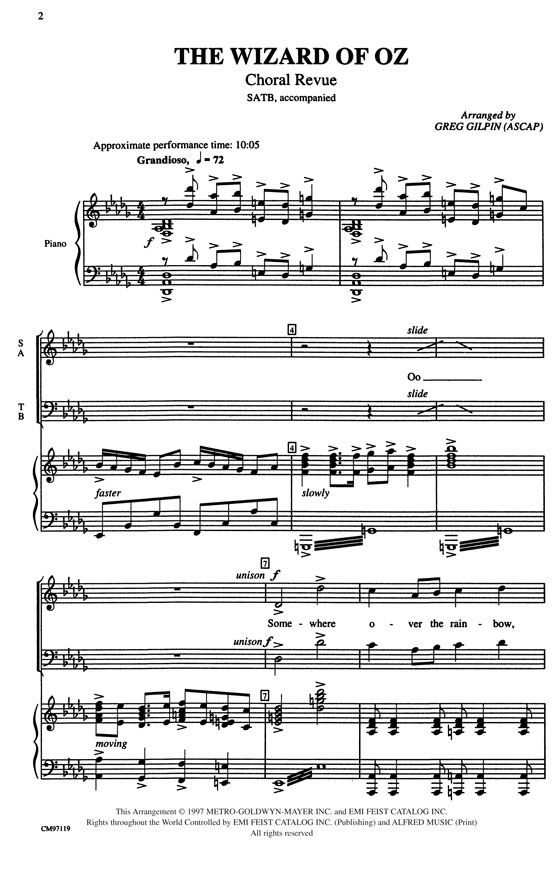 The Wizard of Oz -- Choral Revue SATB The Wizard of Oz -- Choral Revue SATB