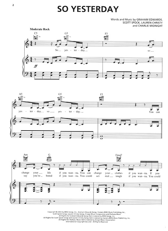 Hilary Duff【Metamorphosis】Piano‧Vocal‧Guitar