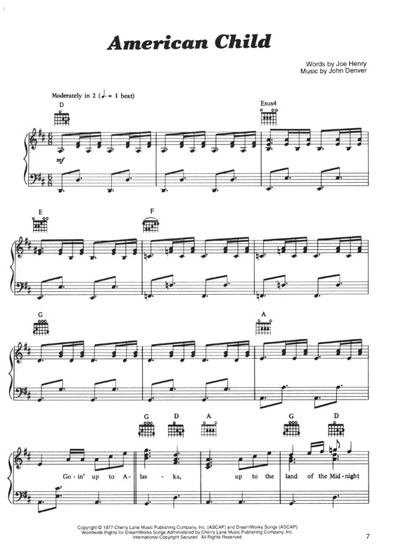 John Denver【Anthology】Revised Edition , Piano‧Vocal‧Guitar