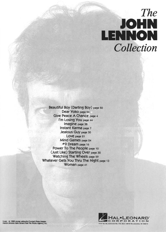 The John Lennon【Collection】Piano‧Vocal‧Guitar