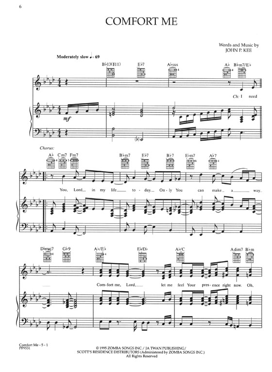 John P. Kee【Show Up!】Piano／Vocal／Chords