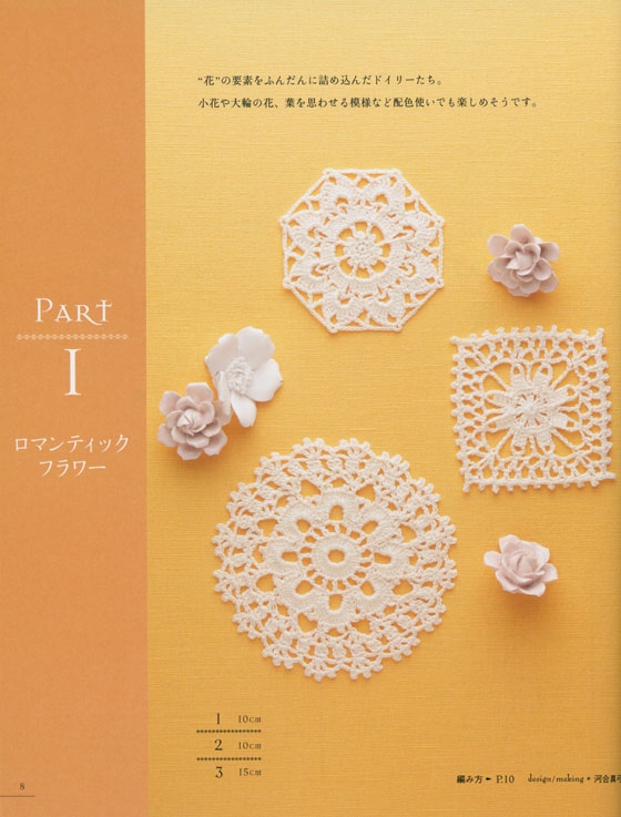 はじめてのレース編み フラワーレースパターン100 Lacework Flower Design