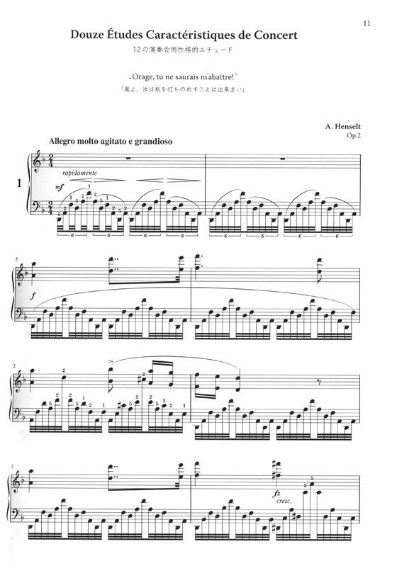 (絕版)Henselt【Etudes Op.2／Op. 5】ヘンゼルト エチュード 作品2／作品5