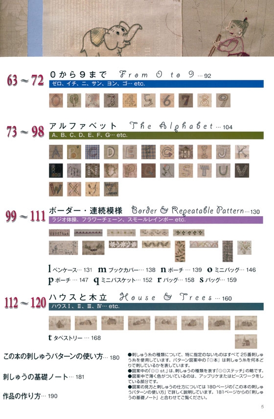 斉藤謠子のパッチワークを楽しむ 刺しゅうパターン120