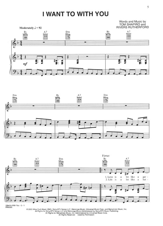 LeAnn Rimes【This Woman】Piano／Vocal／Chords