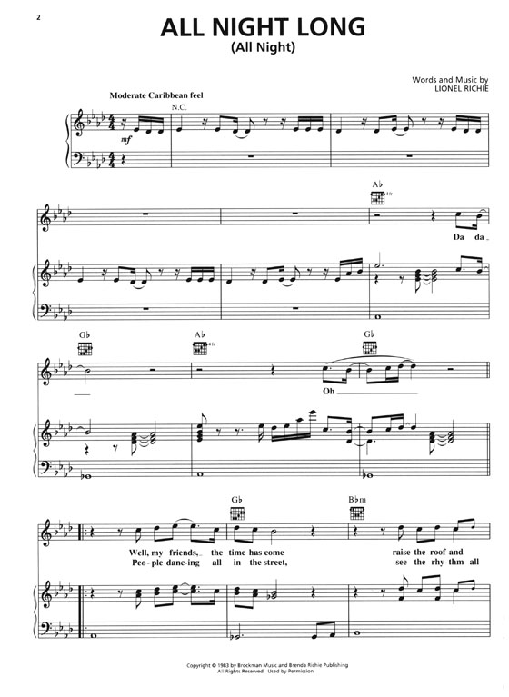 Lionel Richie【Anthology】Piano‧Vocal‧Guitar