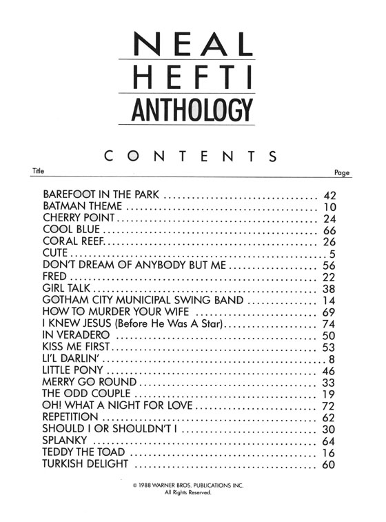 Neal Hefti Anthology