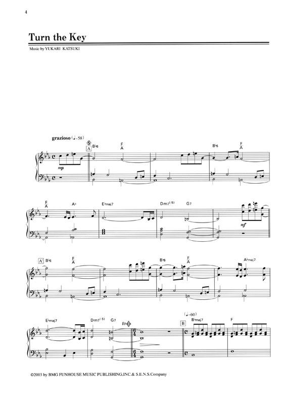 (絕版)Piano Solos S.E.N.S [センス]／The Key