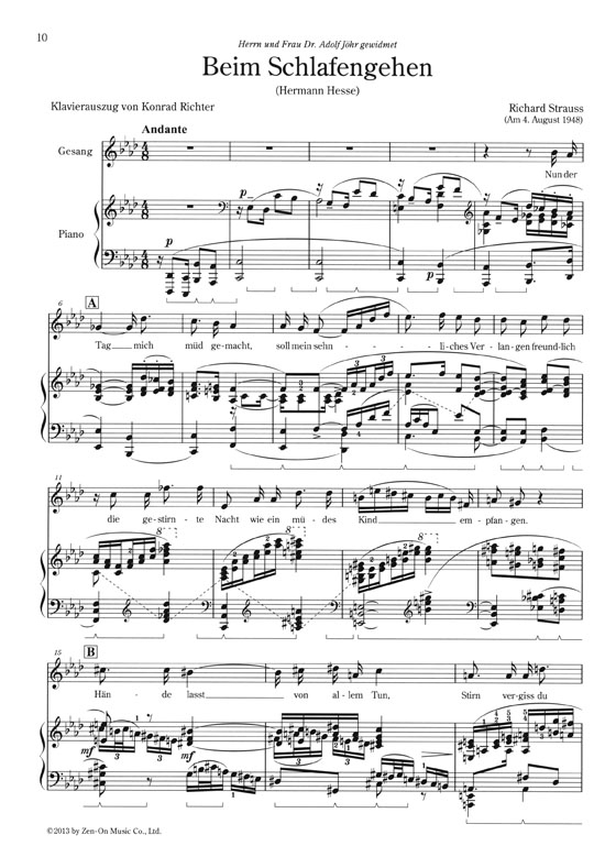 R. Strauss／Vier Letzte Lieder R・シュトラウス 四つの最後の歌