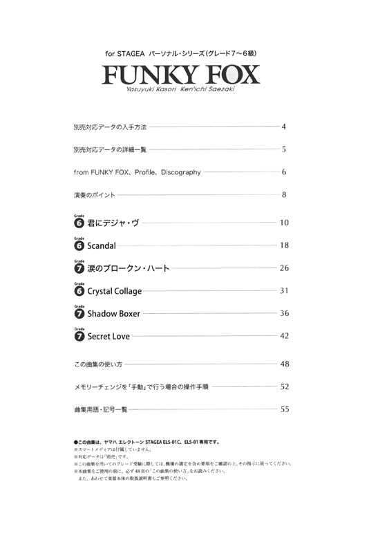 パーソナル FUNKY FOX Electone Personal for STAGEA Grade 7-6