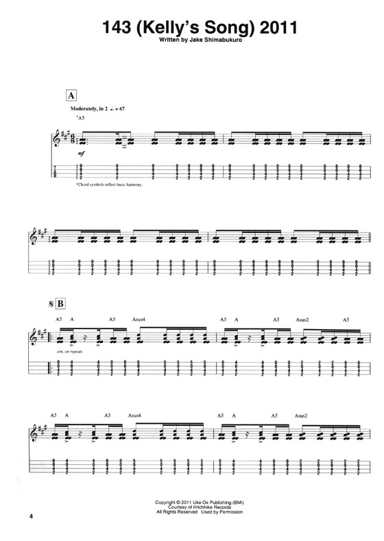 Peace Love Ukulele - Jake Shimabukuro , Ukulele Transcriptions