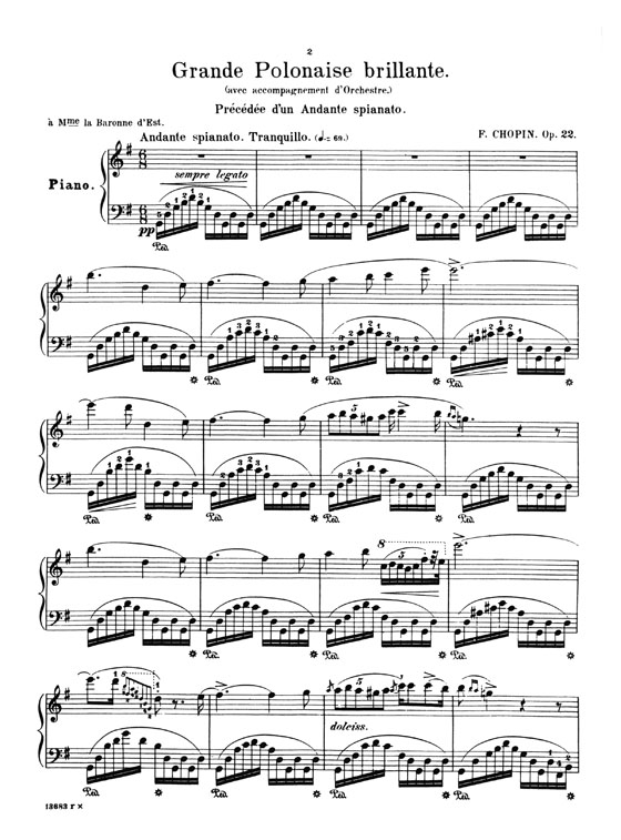 Chopin【Grande Polonaise Brillante Op. 22】for The Piano