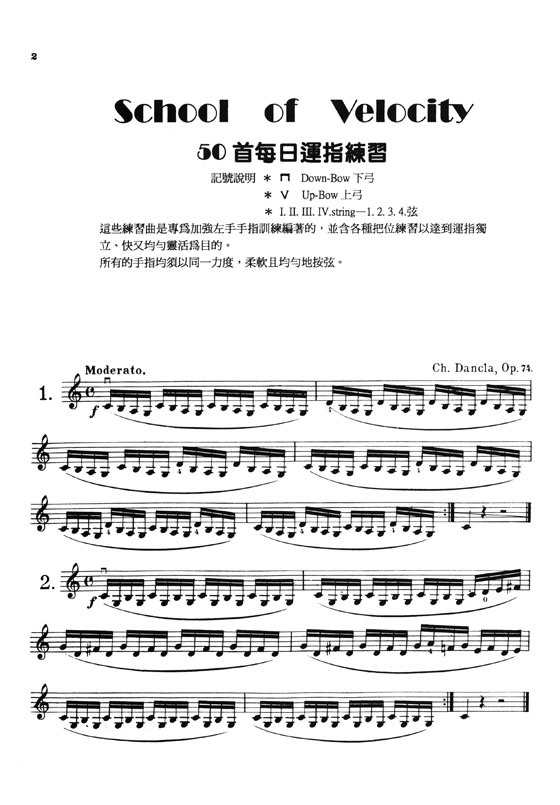 鄧克拉‧50首每日運指練習 Op.74