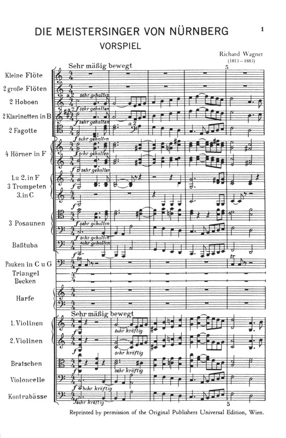 Wagner【Die Meistersinger von Nürnberg】Vorspiel ヴァーグナー ニュルンベルクのマイスタージンガー 前奏曲