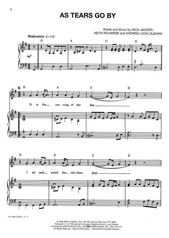 The Rolling Stones Sheet Music Anthology Piano‧Vocal‧Chords