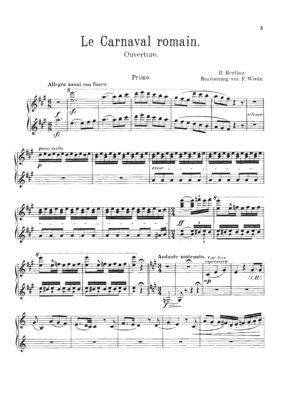 Berlioz ローマの謝肉祭 for Piano 4 Hands