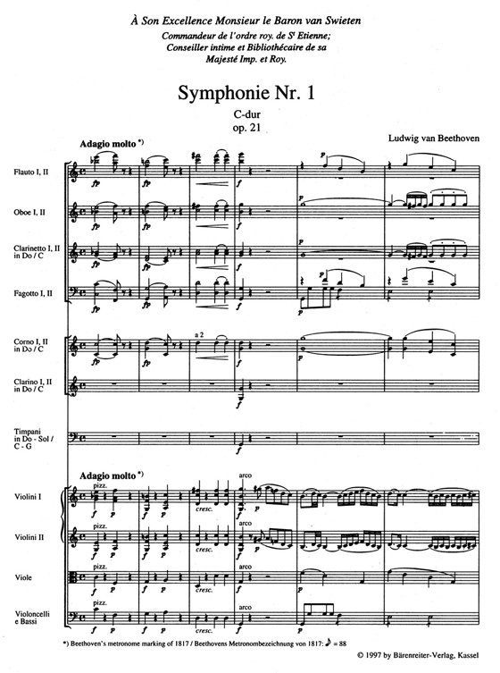 Beethoven‧Symphonie Nr. 1 in C-dur／Symphony No. 1 in C major‧Op. 21
