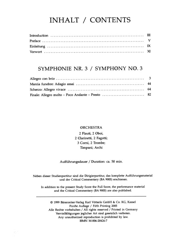 Beethoven‧Symphonie Nr. 3 in Es-dur／Symphony No. 3 in E-flat major‧Op. 55