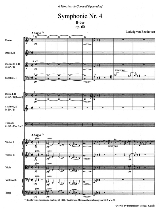 Beethoven‧Symphonie Nr. 4 in B-dur／Symphony No. 4 in B-flat major‧Op. 60