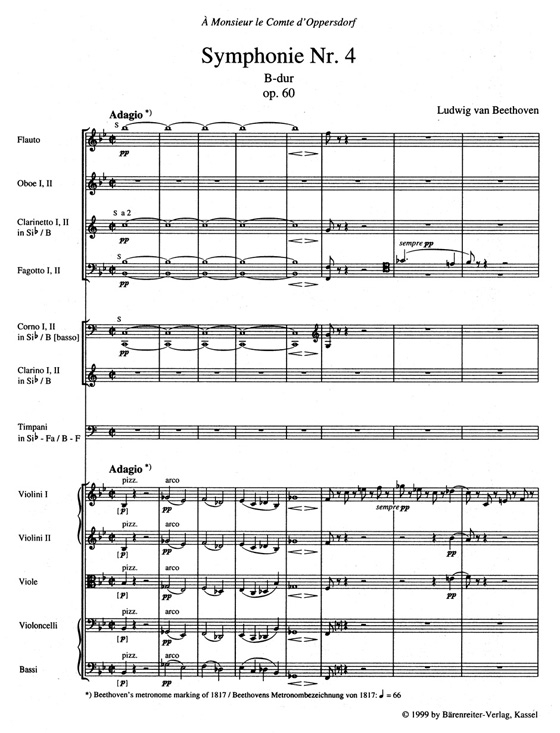 Beethoven‧Symphonie Nr. 4 in B-dur／Symphony No. 4 in B-flat major‧Op. 60