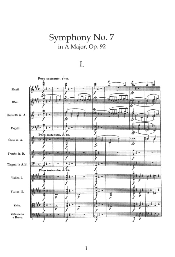 Beethoven Symphony No. 7 in A Major, Op. 92