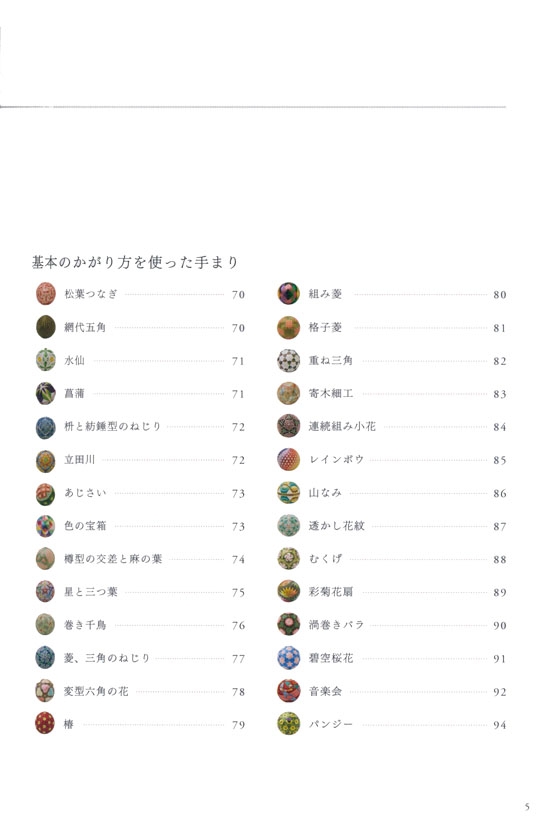 基本のかがり方から始めるはじめての手まり 伝統の模様からモダンなデザインまで40種