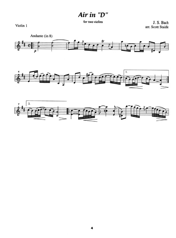 Wedding Music for Two Violins By Scott Staidle Wedding Music for Two Violins By Scott Staidle