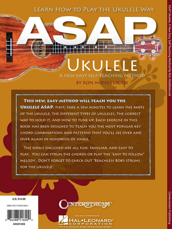 ASAP Ukulele, A New Easy Self-Teaching Method By Ron Middlebrook