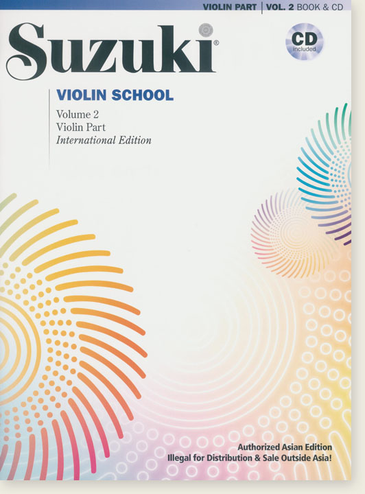 Suzuki Violin School Volume 【2】Violin Part [Book & CD]