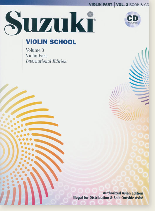 Suzuki Violin School Volume 【3】Violin Part [Book & CD]