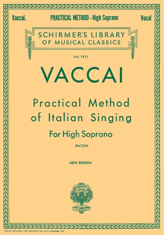 Vaccai【Practical Method of Italian Singing】For High Soprano