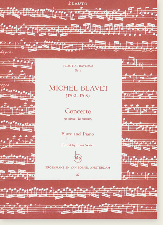 Michel Blavet Concerto a minor Flute and Piano