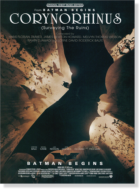 Corynorhinus (Surveying the Ruins) from Batman Begins / Original Sheet Music Edition Corynorhinus (Surveying the Ruins) from Batman Begins / Original Sheet Music Edition
