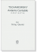 Tschaikowsky Andante Cantabile アンダンテ・カンタービレ for String Quartet