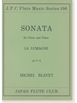 Michel Blavet Sonata La Lumagne Op. 2~4 for Flute and Piano