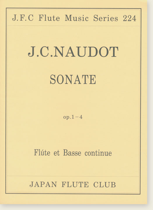 J. C. Naudot Sonate Op. 1-4 Flúte et Basse Continue